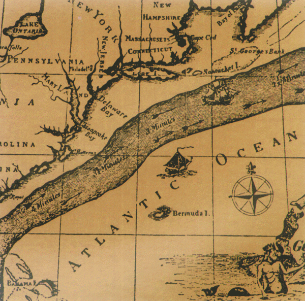 Dès 1777, le Gulf Stream a été cartographié pour faciliter la traversée de l&#039;Atlantique. Crédits : NOAA